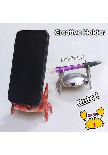 Mavi Vaorlo Sevimli Yengeç Tutucu Akıllı Telefon Pan Gözlük Telefon Tutucu Masası Standı Yaratıcı Braketi Canlı Film İzle
