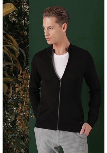 Tr 860 Slim Fit Siyah Klasik Triko Siyah