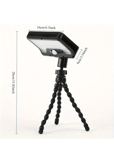 Xuweiwei 1 Adet Beyaz Işık Güneş Duvar Lambası 1500lm Açık Hava 3 Mod 12 Saat Bahçe Çit Yol Beyaz Işık