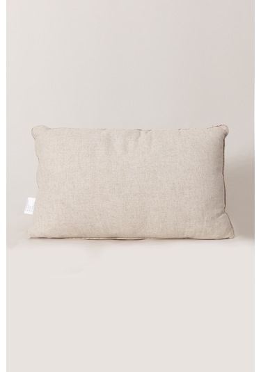 Pure Bej Palmiye Detaylı Dekoratif Boncuk Elyaf İç Dolgulu Kırlen Bej