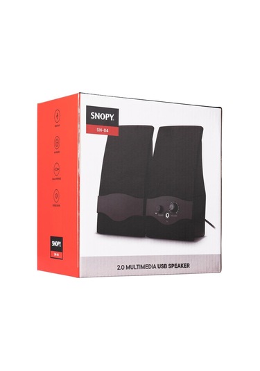 Snopy Sn-84 3W Rms 1+1 Siyah Usb Hoparlör Siyah