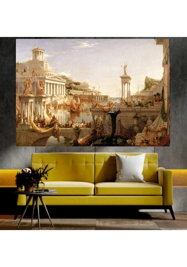 Şehir Manzaralı Sanatsal Dekoratif Duvar Tablosu