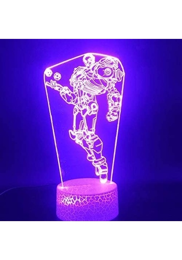 Wealthglow Renk Değiştiren 3d Dekoratif Şekilli Led Lamba - 12 Cm Fql3px Siyah