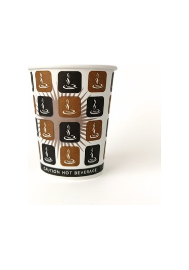 Damalı Karton Bardak 500 Adet 8 Oz - 240 Ml 500