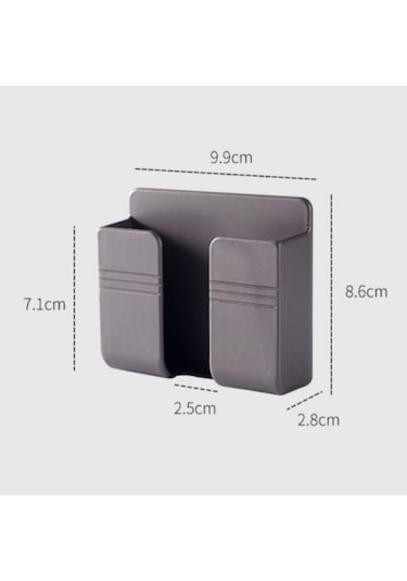 Duvara Yapışan Telefon Kumanda Tutucu Aparatı Beyaz