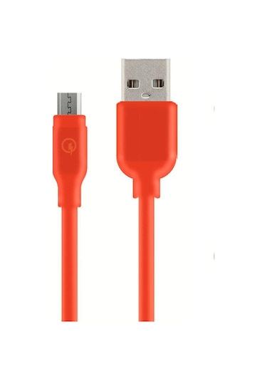 Kırmızı 2 Amper Micro Usb Android Uyumlu Cep Telefonu Şarj Data Kablosu 5 Adet
