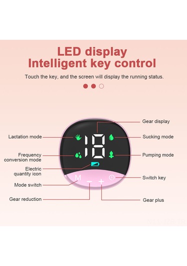 Geeroyoo Beyaz İngilizce Elektrikli Emziği: 4 Mod, 12 Seviye Ayar, Led Ekran, 150ml Biberon, Dahili Li-pil My-374