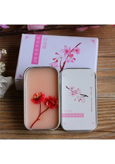 15g Meyve Kokusu Çiçek Krem Balsamı Vücut Kokusu Çiçek Kadın Parfüm Metal Muhafaza Taşınabilir Katı Parfüm Uzun Ömürlü