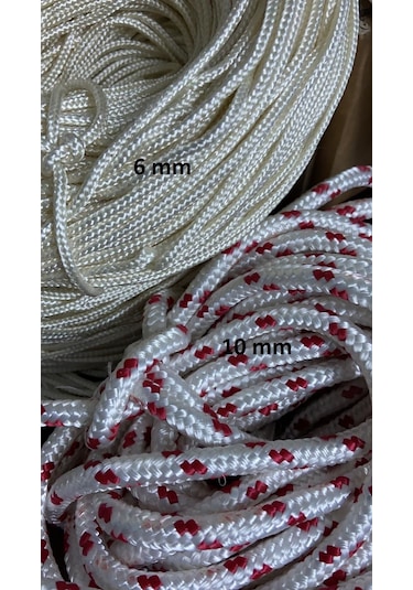 Molhalat 20 MM İskota Halat 50 M - Parlak Örgülü Halat - Bayrak İpi Yü