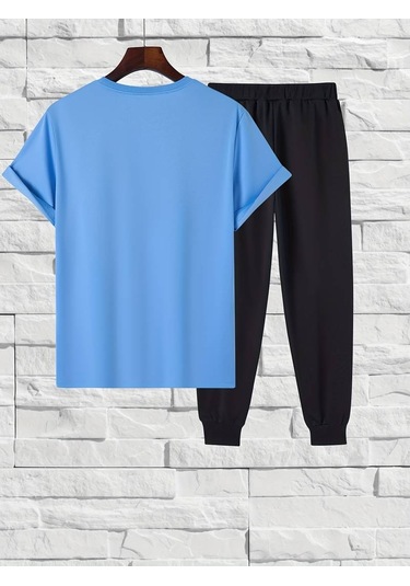 Beyaz Fs Baskılı Siyah Kargo Eşofman Takımı Bebemavi Bebek Mavisi