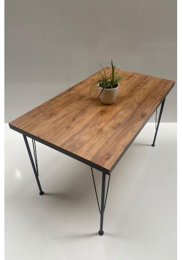 Demo Tanraf Andera Mutfak Masası 120X70 Cm Ebat Metal Ayaklı