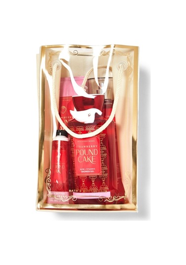 Bath & Body Works Strawberry Pound Cake Cilt Bakim Seti