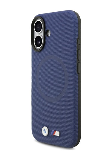 İphone 17 Uyumlu Kılıf Bmw Lisanslı M-safeli Metal Logolu Delikli M Dizayn Deri Kapak Lacivert Lacivert