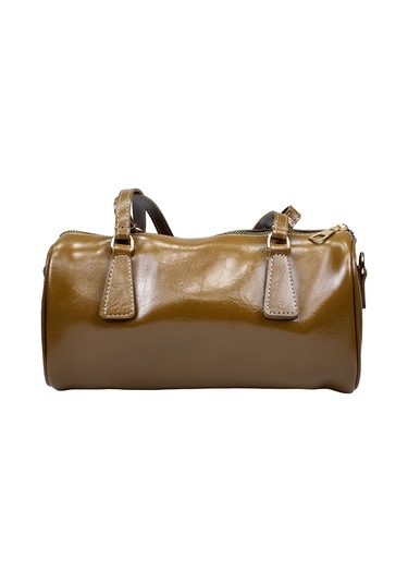 Kadın Silindir Baget El Ve Omuz Çantası Yağ Yeşili Yağ Yeşili