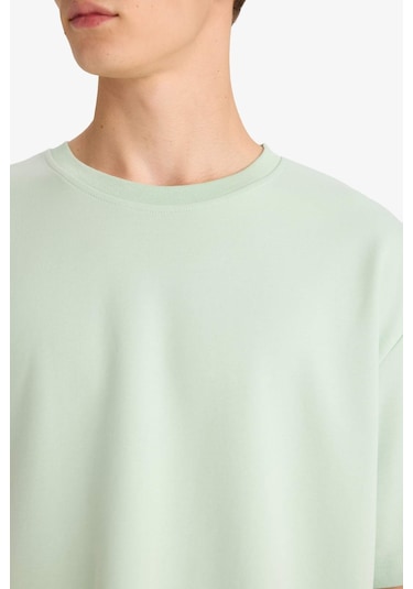 Defacto Oversize Geniş Kalıp Ütü Gerektirmeyen Bisiklet Yaka Kısa Kollu Basic Düz Ağır Kumaş Tişört X3926az25spgn1180 Yeşil Defacto Oversize Geniş Kalıp Ütü Gerektirmeyen Bisiklet Yaka Kısa Kollu Basic Düz Ağır Kumaş Tişört X3926az25spgn1180 Yeşil