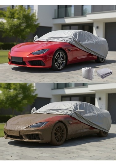 Silverguard Gümüş Kaplama Oto Branda Güneş Ve Yağmur Geçirmez Koruma Kılıfı