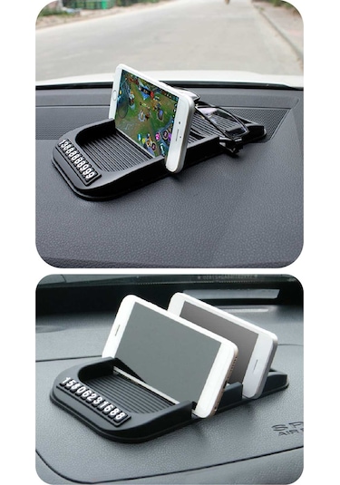 Araç İçi Kaydırmaz Ped 3d Numaratör Telefon Tutuculu Fr313