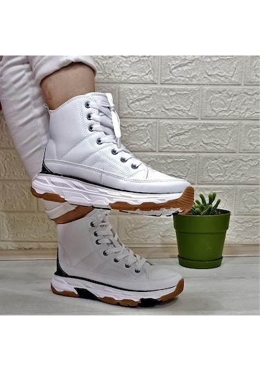 Kinetix Vıole Pu Beyaz Kalın Tabanlı Hafif Rahat Spor Bot Beyaz