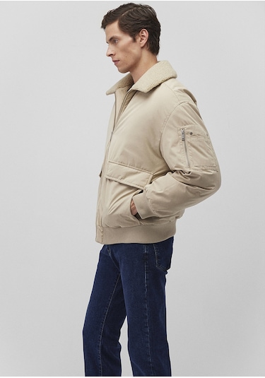 Mavi - Dik Yaka Bej Bomber Ceket 0110465-86559 Bej