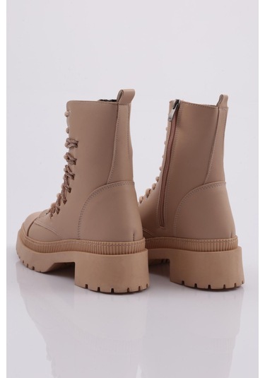 Dgn K9075 Kadin Bağcikli Silver Taş Bağcikli Bot K9075-1916-R12632 Ten Rengi