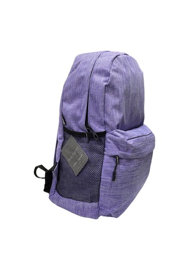 Su Geçirmez Kumaş Ortaokul Lise Unisex Okul Sırt Ve Seyahat Çantası - Mor