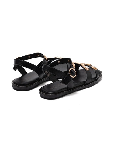 Nero Black Sandalet Kadın 72262-e6 Repo siyah