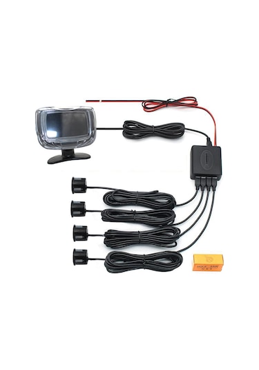 Kablosuz Park Sensörü Kiti Lcd Ekran 4 Radar Sensörü 65db Buzzer