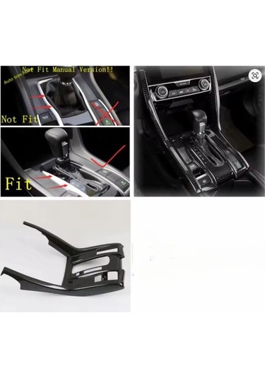 Honda Civic Fc5 Fk7 2016 - 2021 İçin Karbon Fiber Vites Çerçevesi Sağ Sol Direklerde Dahildir