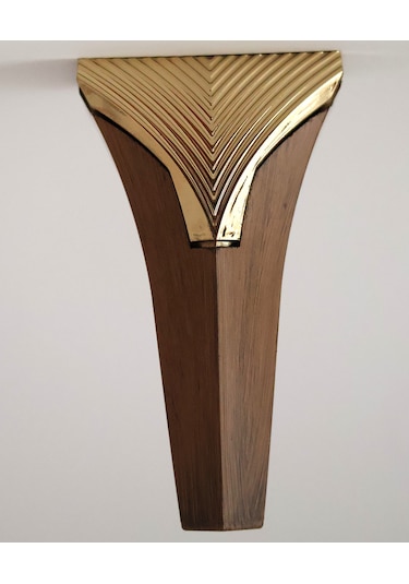 Ahsen Venedik Kahve Sarı Dekoratif 15 Cm Mobilya Ayağı