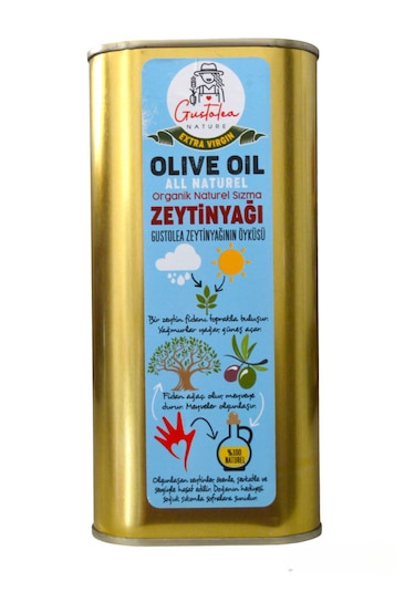 Gustolea Nature Organik Bebek Soğuk Sıkım Naturel Sızma Zeytinyağı 2 L