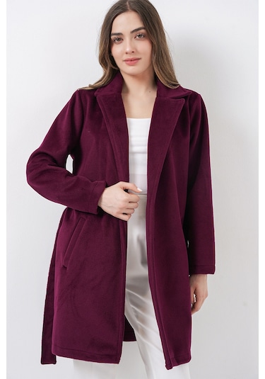 Bigdart Kadın Kuşaklı Kaban 9171 - Bordo
