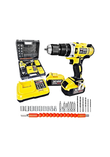 Anadolu Strong ANS1054S 36V 5 Ah Li-ion Çift Akülü Darbeli Matkap Vidalama + Uç Setli