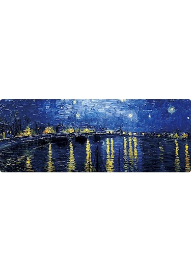 400x900x5mm Kilitli Am002 Büyük Yağlıboya Masası Kauçuk Mouse Pad Yıldızlı Gece