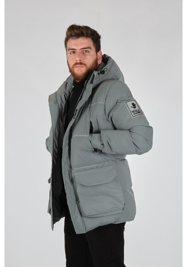 Rugu Gri Erkek Mont P9253 Gri