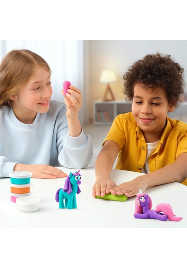 Hey Clay Hava İle Kuruyan Kil 15'li Kutu - Rainbow Unicorns renkli