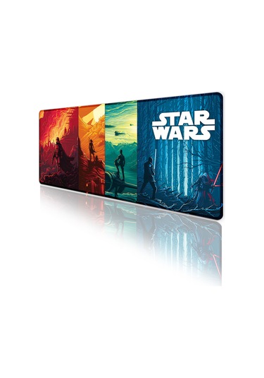 Star Wars Oyun Gaming Klavye Mouse Pad Kaymaz Taban Kenarları Dikişli Su Geçirmez Masa Matı 70x30 Cm