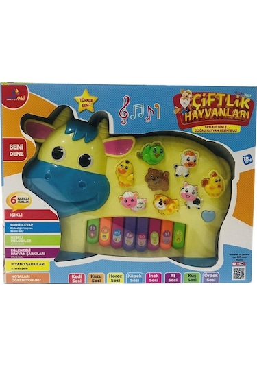 Oyuncak Piyano Türkçe Müzikli Eğitici Oyuncak Hayvan Sesli Piyano