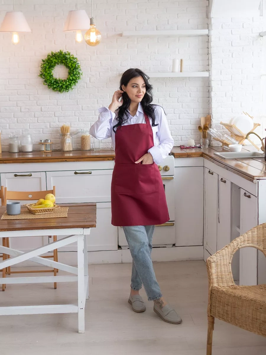 Valiver Usta İçin Cepli Mutfak İş Önlüğü 15464930 Bordo