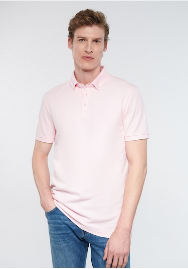 Mavi - Pembe Polo Tişört 063247-71007 Pembe