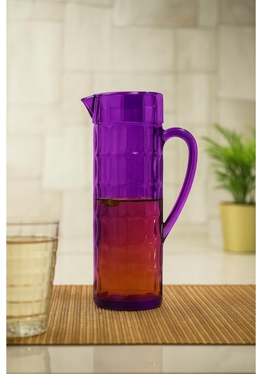 Akrilik Allegra 1,5 Lt Mor Sürahi Buzdolabı Kapak Rafına Sığar