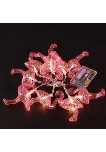 Led Peri Işıkları Pille Çalışan Flamingo Düğün Bahçe Dekorasyonu 1,65 M Enerji Sınıfı A Diğer