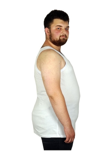 Mode Xl Büyük Beden Erkek Atlet Bisiklet Yaka 6340 001