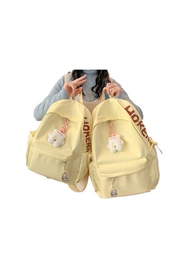 Kampüs Okul Çantasının Kore Versiyonu Büyük Kapasiteli Seyahat Eğlence Omuz Çantası Diğer