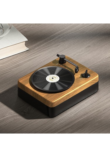 Ranyeek Ko-star Taşınabilir Bluetooth Hoparlör - Retro Plakçalar Tasarımı, Bt5.3, 8 Saat Çalma Süresi, Aux/tf Kart Desteği