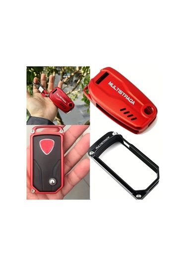 Gateesat Ducati Mts1200 Multistrada 1260 950 2010-2024 Motorcycle Cnc Anahtarlık Kılıfı Gri