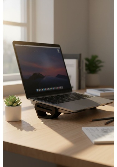 Ergonomik Dizüstü Bilgisayar Standı Siyah