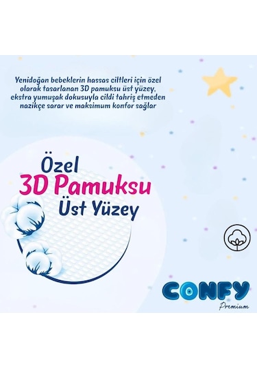 Premium 1 Numara Bebek Bezi Yenidoğan 2 - 5 Kg 44 Adet