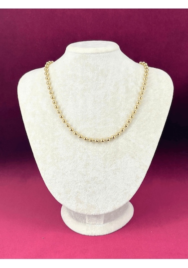 14 K Renginde Dorika Taşlı Gold Kolye Gold