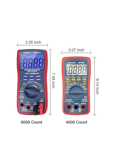 Astroai Dijital Multimetre 4000 Counts Test Cihazi Dt132a