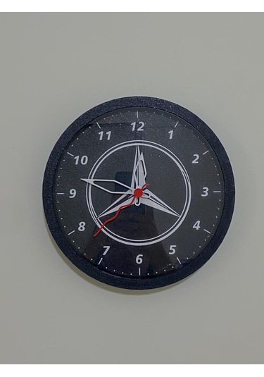 Mercedes Temalı, Siyah Kasa, Modern Duvar Saati Siyah